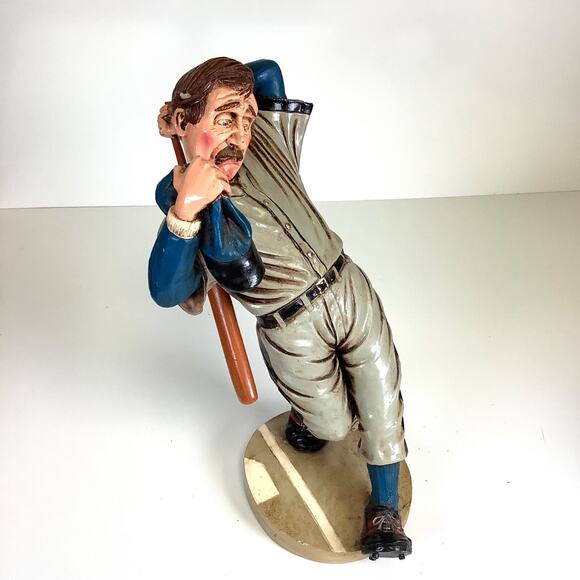 12.5” Peter Mook Signed Ceramic Baseball Player Swinging Bat Figure Statue *READ - Picture 5 of 16